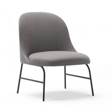 ALEXA LOUNGE CHAIR WITH BLACK STEEL BASE