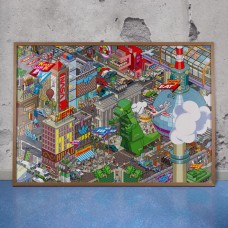 EBOY BERLIN PIXEL ART POSTER