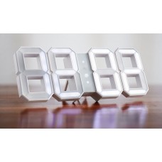 WHITE & WHITE DIGITAL LED CLOCK BY DESIGNER VADIM KIBARDIN (NEW VERSION)