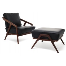 KATAKANA LOUNGE CHAIR WITH OTTOMAN